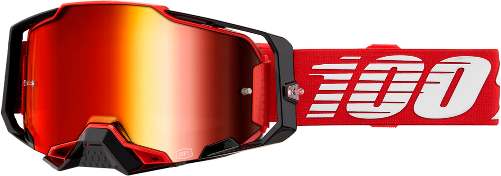 100-PERCENT ARMEGA GOGGLE RED CLEAR/RED LENS