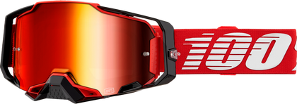 100-PERCENT ARMEGA GOGGLE RED CLEAR/RED LENS