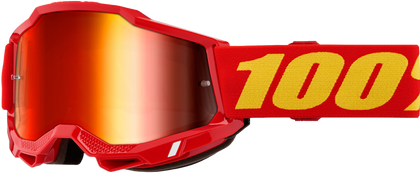 100-PERCENT ACCURI 2 GOGGLE RED CLEAR/RED LENS