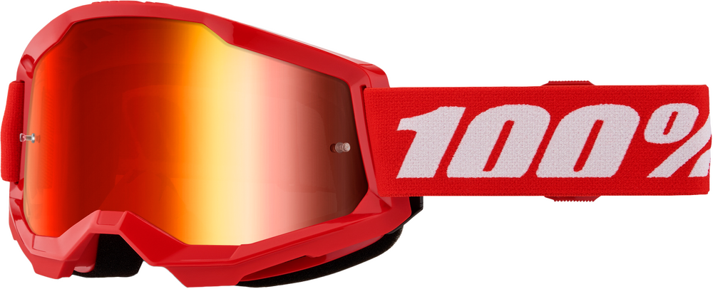 100-PERCENT STRATA 2 GOGGLE RED CLEAR/RED LENS