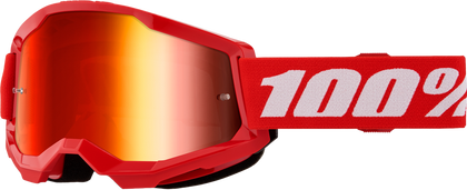 100-PERCENT STRATA 2 GOGGLE RED CLEAR/RED LENS