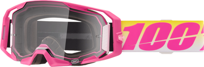 100% ARMATIC GOGGLES - "SELLARS" CLEAR/PINK LENS