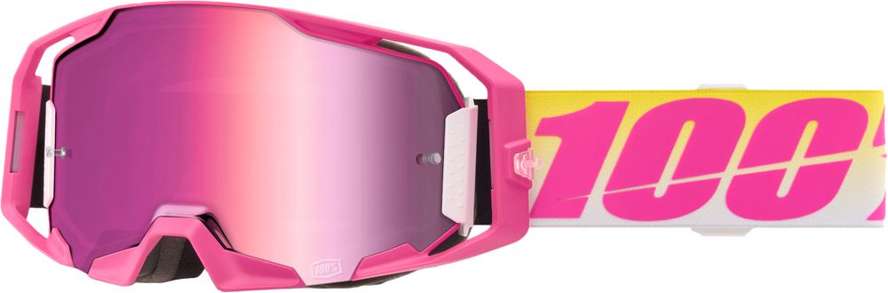 100% ARMATIC GOGGLES - "SELLARS" CLEAR/PINK LENS