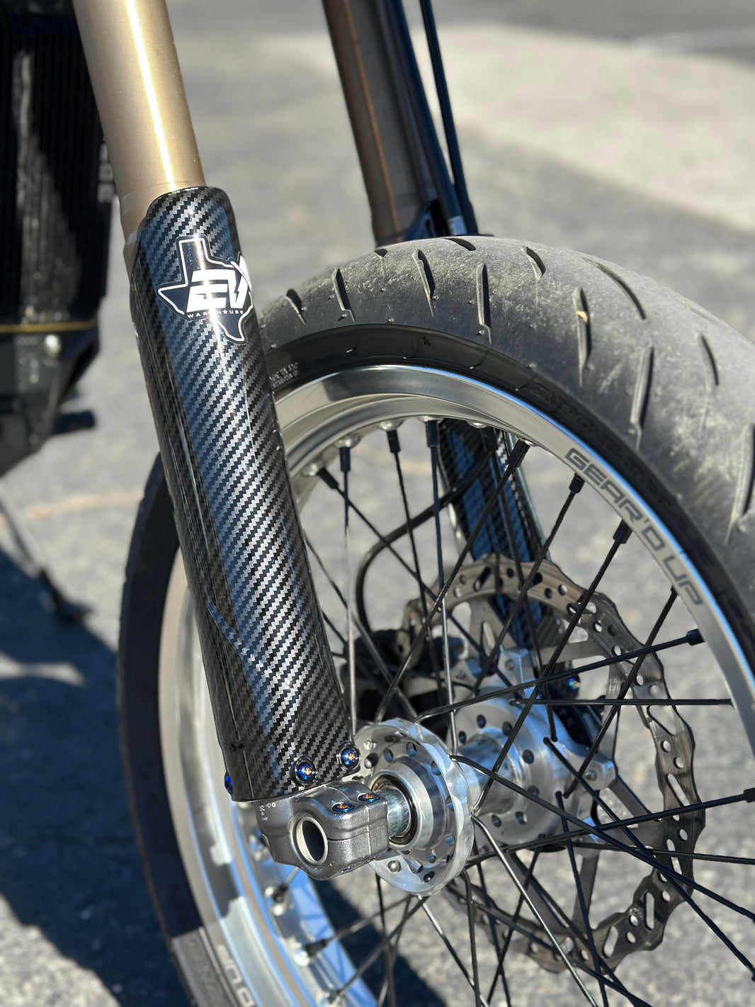 Surron Ultra Bee replacement oem Fork Guards - Carbon