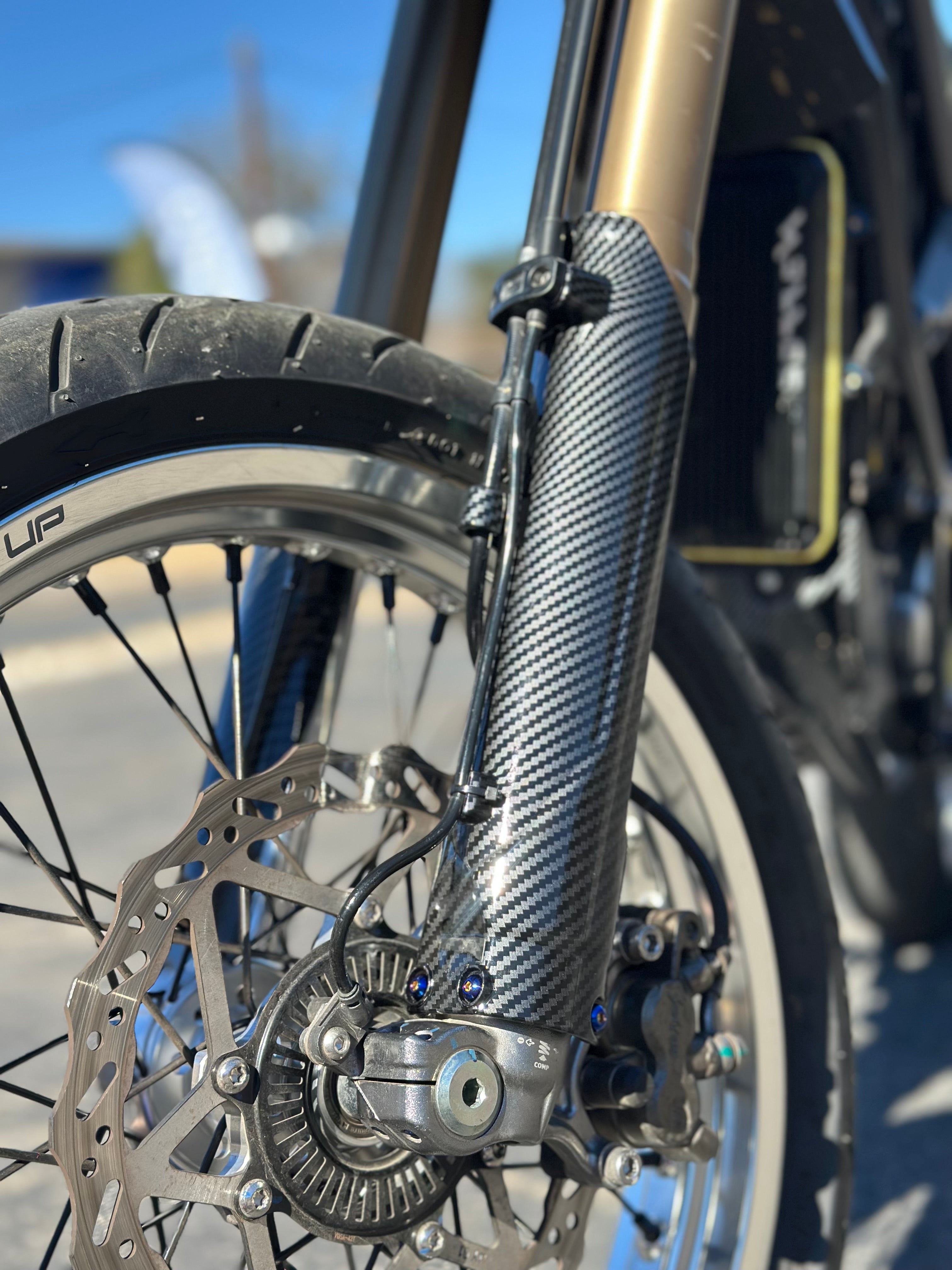 Surron Ultra Bee replacement oem Fork Guards - Carbon