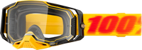 100-PERCENT ARMEGA GOGGLE TETSU CLEAR/RED LENS