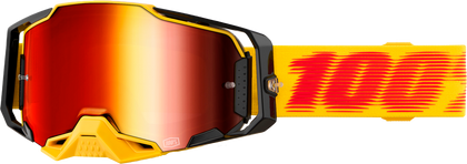 100-PERCENT ARMEGA GOGGLE TETSU CLEAR/RED LENS