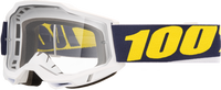100-PERCENT ACCURI 2 GOGGLE TORC CLEAR/SILVER LENS