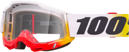 100-PERCENT ACCURI 2 GOGGLE TORKEN CLEAR/RED LENS