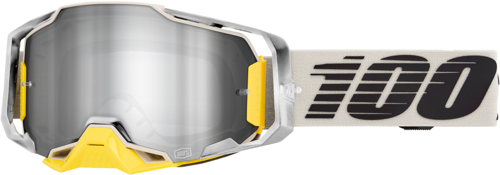 100-PERCENT ARMEGA GOGGLE VIGGO CLEAR/SILVER FLASH LENS
