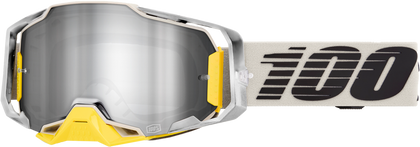 100-PERCENT ARMEGA GOGGLE VIGGO CLEAR/SILVER FLASH LENS