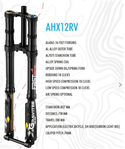 AHX12RV FastAce Gravitee Fork for Surron | Talaria | E-Ride Pro | Ventus | 79 Bike