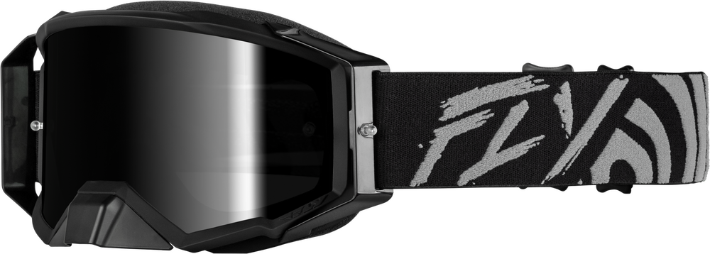 FLY RACING ZONE ELITE GOGGLE GREY/BLACK W/ BLACK MIRROR/SMOKE LENS
