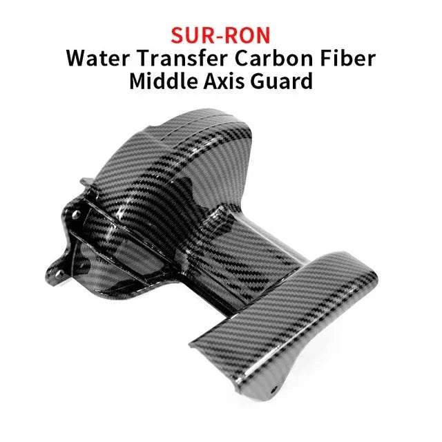 Surron LBX Carbon Motor Belt Cover close-up on bike motor