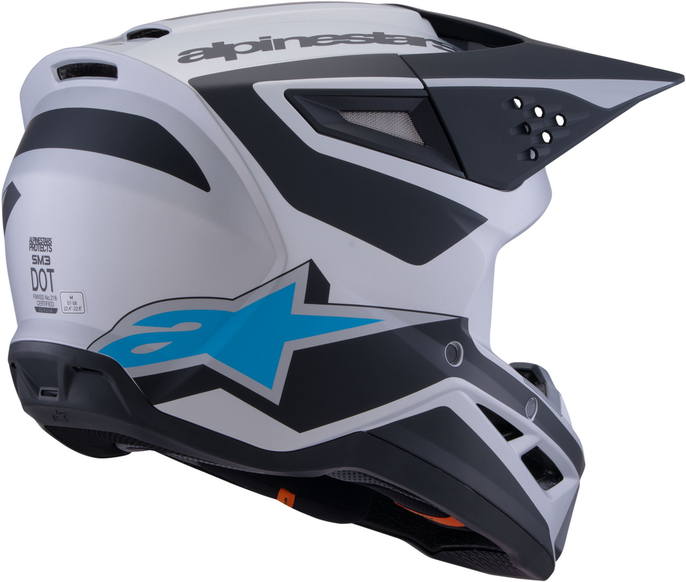 Alpinestars Supertech SM3 Offroad Helmet - Silver/Blue