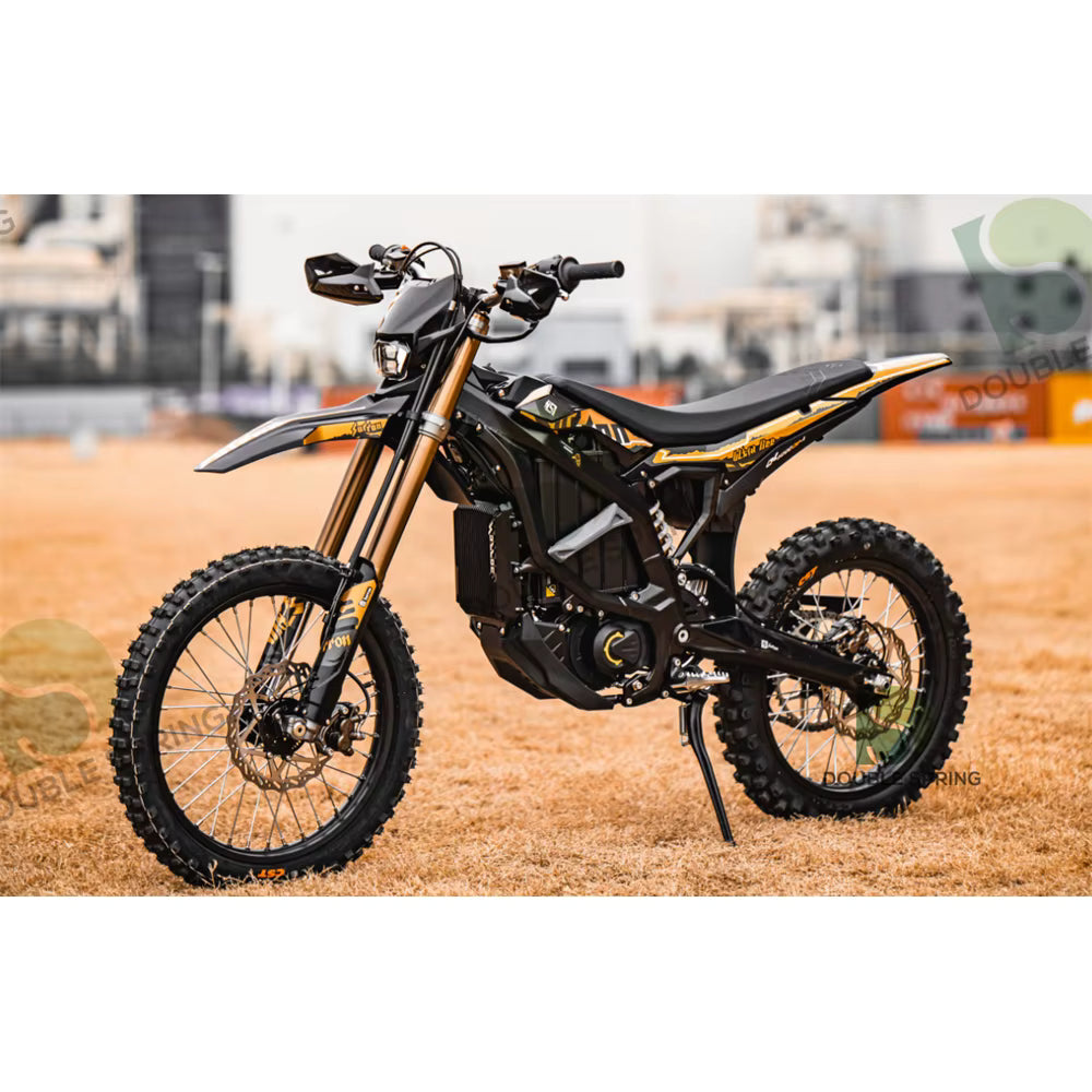surron ultra bee in grass on stand outside ev warehouse 2026 